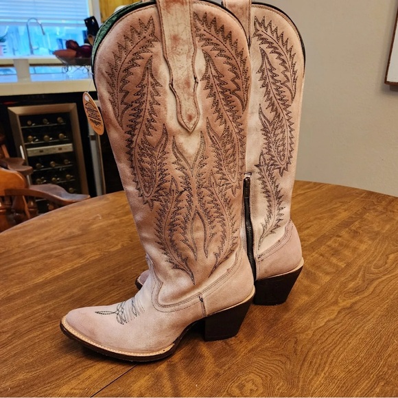 Corral Rose Pink Cowboy  Cowgirl Boots Size 8 E1447 - Picture 10 of 16